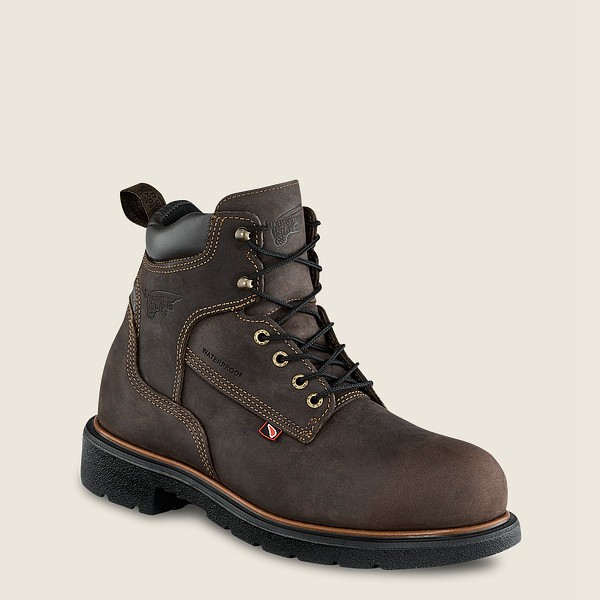 Red Wing Safety Boots Dark Brown - Mens Dynaforce® - 6-inch Insulated Waterproof Toe - 7149-EHAFS